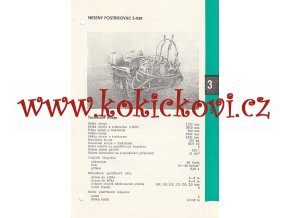 NESENÝ POSTŘIKOVAČ S-028 - TRAKTOR ZETOR 2023 - KATALOGOVÝ LIST - 1 LIST  - 2 STRANY A5 - 1967