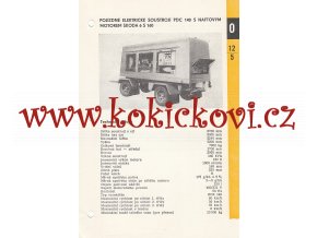 POJÍZDNÉ ELEKTRICKÉ SOUSTROJÍ PDC 140 S NAFTOVÝM MOTOREM ŠKODA 6 S 160 - KATALOGOVÝ LIST - 1 LIST  - 2 STRANY A5 - 1967