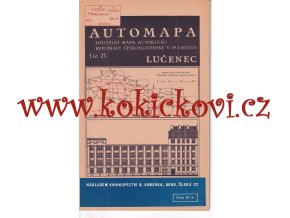 AUTOMAPA ČSR - LUČENEC - mapa Autoklubu republiky  Československé 1928 - doplněk k vozu