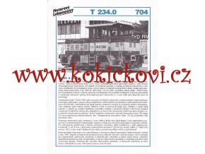 MOTOROVÁ LOKOMOTIVA - T 234.0 - REKLAMNÍ PROSPEKT - A4 - 2 STRANY