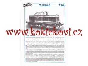 MOTOROVÁ LOKOMOTIVA - T 334.0 - REKLAMNÍ PROSPEKT - A4 - 2 STRANY
