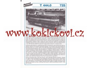 MOTOROVÁ LOKOMOTIVA - T 444.0 - REKLAMNÍ PROSPEKT - A4 - 2 STRANY