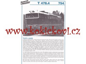 MOTOROVÁ LOKOMOTIVA - T 478.4 - REKLAMNÍ PROSPEKT - A4 - 2 STRANY