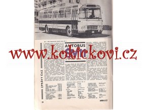 STUDIE MĚSTSKÝ AUTOBUS  ŠM 11 VIZ SKENY UVNITŘ 1 ČÍSLO ČASOPISU AUTOMOBIL 9/1966