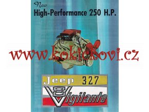 JEEP 327 V 8 VIGILANTE - PROSPEKT MOTOR - 6 STRAN A5 - 1964 - ANGLICKY