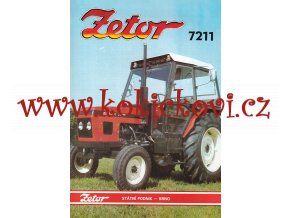 Dobový prospekt traktor zetor 7211 - A4 - česky IA stav - 1 list - 2 strany