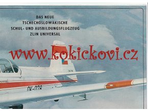 ZLÍN UNIVERSAL Z - 726 K ORIGINÁL PROSPEKT LETADLO 197? NĚMECKÝ TEXT