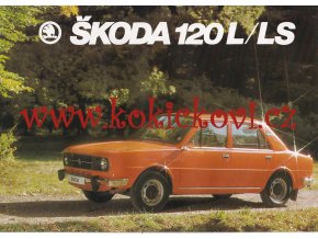 ŠKODA 120L / 120LS - REKLAMNÍ PROSPEKT A4 - 1 LIST - 2 STRANY - ANGLICKY - PĚKNÝ STAV