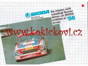 Škoda 105 S, 105 L, 120 L, 120 GLS, 130 L, Coupé - prospekt - 1986 - Semex GmbH