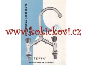 Reklamní prospekt - umývadlová stojanková batéria T837 V 1/2 - slovensky - Slovenská Armatúrka Myjava (SAM)