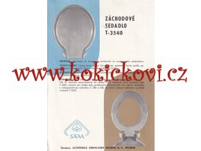 Reklamní prospekt - záchodové sedadlo T3540 nádržkový splachovač K731 - slovensky - Slovenská Armatúrka Myjava (SAM)