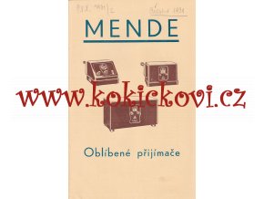 PROSPEKT ROK 1931 RADIO MENDE  38 MENDE  50