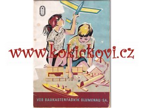 VEB Baukastenfabrik Blumenau - stavebnice hračky DDR - nabídkový katalog - 13 listů A5 A DESKY