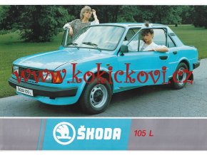 Škoda 105 L - prospekt A4 - Motokov - NĚMECKY - 1 LIST - 2 STRANY