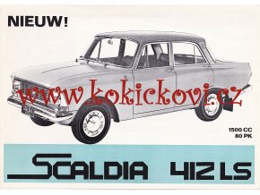 Moskvič - Moskvitch Scaldia 412 LS - REKLAMNÍ PROSPEKT A4 - 2 STRANY - HOLANDSKY