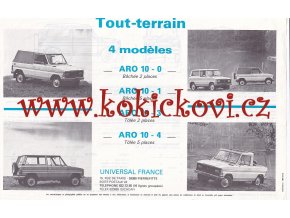 ARO 10 - REKLAMNÍ LETÁK / TYPOVÝ LIST - A4 - 2 STRANY - FRANCOUZSKY