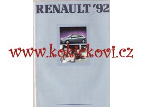 RENAULT ´92 - REKLAMNÍ PROSPEKT / KATALOG A4 - 36 STRAN - CLIO - NEVADA - ESPACE 21 ATD