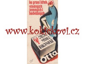 REKLAMNÍ ÚČTENKA OTTOVO MÝDLO RAKOVNICKÉ - ALBERT JONÁŠ - ROZMĚRY 7 * 15 CM