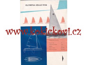 Olympijský člun jednomístný člun s katamaránem - OLYMPIA-JOLLE 1936 - DDR KULTURWAREN PROSPEKT A4