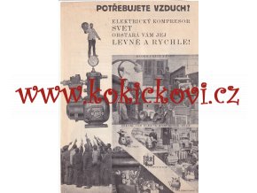 ELEKTROMOTOR SVET - BRNO ŽIDENICE - REKLAMNÍ PROSPEKT - CCA 1931/32 - PIVNÍ KOMPRESORY AJ.