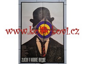 Zločin v Modré hvězdě - filmový plakát Karel Vaca, OBŘÍ PLAKÁT A1 - 1973