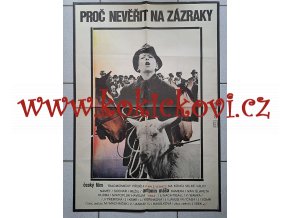 PROČ NEVĚŘIT NA ZÁZRAKY - 1977 - OBŘÍ FILMOVÝ PLAKÁT A1 - MILAN GRYGAR