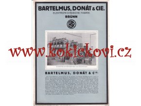 BARTELMUS DONÁT A SPOL BRNO - REKLAMNÍ PROSPEKT VYBAVENÍ ELEKTRÁRNY JINDŘÍCHŮV HRADEC - A4 - JARNÍ VELETRH 1925 - 2 STRANY - NĚMECKY