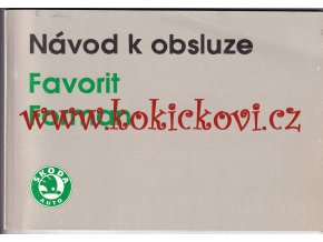 Škoda Favorit, Forman - návod k obsluze - 1992