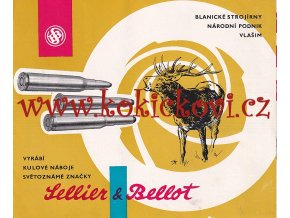Sellier a Bellot - BLANICKÉ STROJÍRNY VLAŠIM - REKLAMNÍ PROSPEKT KULOVÝCH NÁBOJŮ 1959
