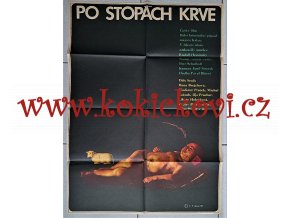 PO STOPÁCH KRVE - FILMOVÝ PLAKÁT A1 - OBŘÍ ROZMĚR - KULTOVNÍ ČS. DETEKTIVKA