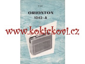 REKLAMNÍ PROSPEKT NA PŘENOSNÝ SUPERHET ORIONTON 1042-A