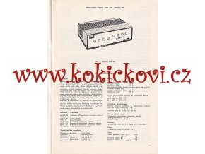 ZESILOVAČ TESLA AZK 405 MONO 50 - NÁVOD K ÚDRŽBĚ PŘÍSTROJE - A4