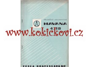 TESLA HAVANA 431 B - PŘEDBĚŽNÁ DOKUMENTACE - A4 -10 STRAN