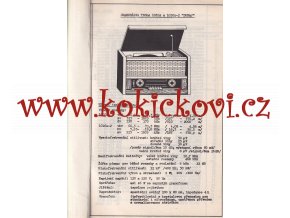 GRAMORÁDIO TESLA 1010A A 1010A-2 DUNAJ  - PŘEDBĚŽNÁ DOKUMENTACE - A4 -16 STRAN
