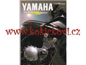 MOTOCYKLY YAMAHA - KATALOG PROSPEKT PRODUKCE 1995 - A4 - 8 STRAN - ANGLICKY