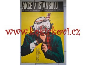 FILMOVÝ PLAKÁT AKCE V ISTANBULU - OBŘÍ ROZMĚR - A1 - 84*60 CM - ČESKÝ ŠPIONÁŽNÍ FILM
