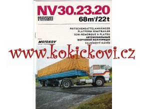 Brandýské strojírny a slévárny - VALNÍKOVÝ NÁVĚS NV 30.23.20 Motokov - reklamní prospekt