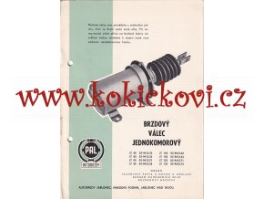 PAL autobrzdy Jablonec - brzdový válec průměr 80 mm - 1961