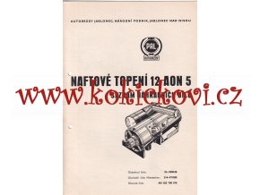 PAL - naftové topení 12 AON 5 - seznam náhradních dílů - 1971