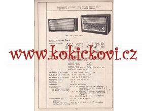 ROZHLASOVÝ PŘIJÍMAČ 534 A - TESLA STEREO ECHO - A4 - 12 STRAN PLUS SCHEMA - ROK 1962