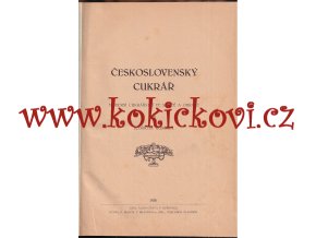 Bedřich Kunčík - Československý cukrář - Moderní cukrářství ve slově a obraze