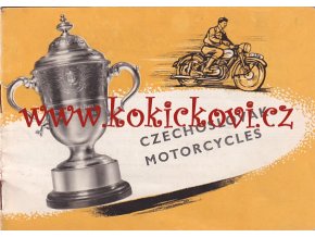 ČESKOSLOVENSKÉ MOTOCYKLY JAWA REKLAMNÍ BROŽURA A6 KOVO ANGLICKY 12 STR