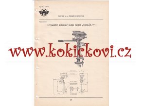 DVOUDOBÝ PŘÍVĚSNÝ LODNÍ MOTOR ORLÍK 3 - KATALOGOVÝ LIST