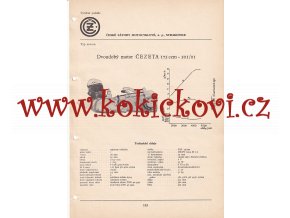 DVOUDOBÝ MOTOR ČEZETA 175 CCM -501/01 - KATALOGOVÝ LIST