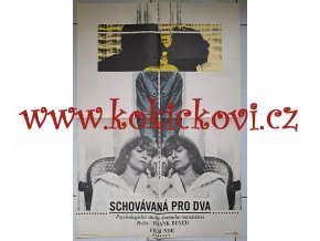 FILMOVÝ PLAKÁT VELIKOSTI A1 - SCHOVÁVANÁ PRO DVA -  OBŘÍ ROZMĚR - A1 - 84*60 CM - LIBOR FÁRA 1979