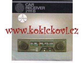 Tesla Bratislava - autoprijímač 2111 B - prospekt - franc. a německy - 4 strany - tatra 613 - škoda rapid - škoda 130