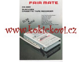 KAZETOVÝ MAGNETOFON FAIR MATE CS-660 - A4 - 2 STRANY - ANGLICKY