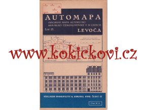AUTOMAPA ČSR - LEVOČA - mapa Autoklubu republiky  Československé 1928 - doplněk vozu