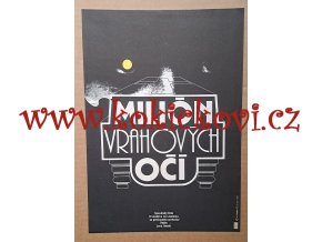 Filmový plakát A3 - Milión vrahových očí - Zdeněk Ziegler 1977, přeložen