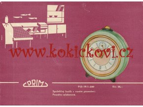 BUDÍKY HODINY PRIM - CHRONOTECHNA ŠTERBERK ČESKY 1964 PROSPEKT